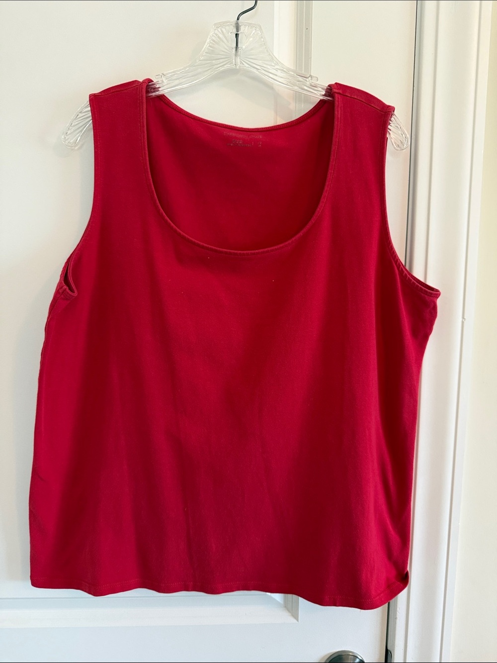 Coldwater Creek Red Scoop Neck Tank Top